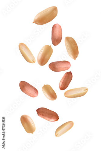 Groundnuts on a white background
