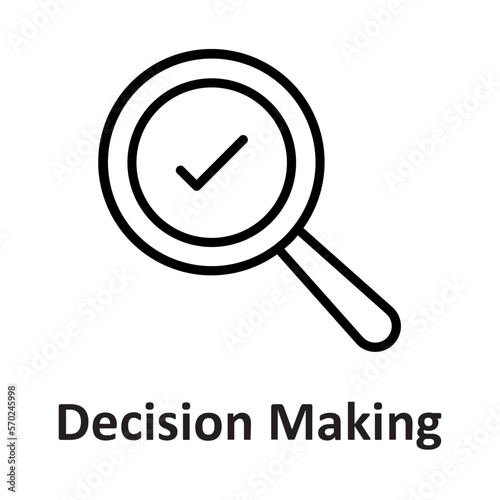 Decision making, magnifier Vector Icon which can easily modify or edit   © Design Linker