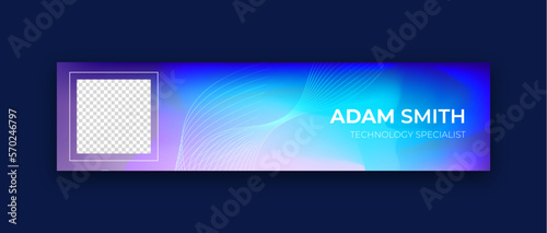 LinkedIn Cover Design with futuristic technological lines. soft light color on dark blue-gray background. 