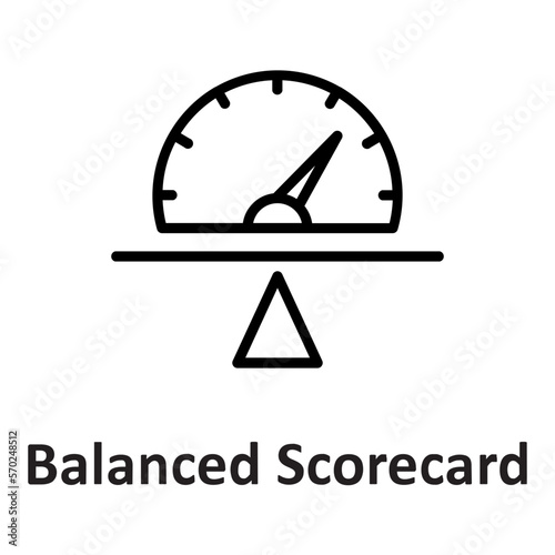 Balanced scorecard, performance Vector Icon
