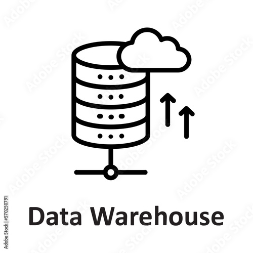 Client server, cloud computing Vector Icon

