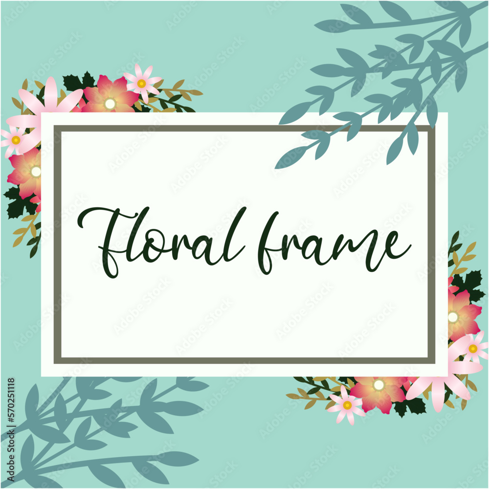 Floral Frame Background Floral Frame Background