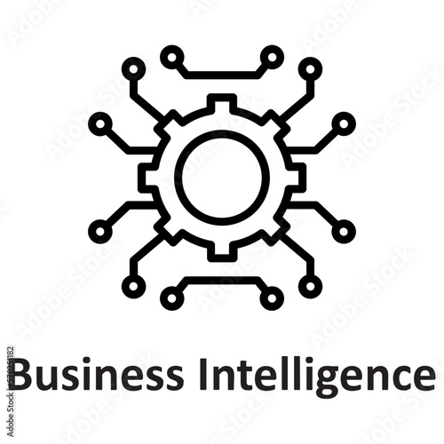 Bi, business intelligence Vector Icon