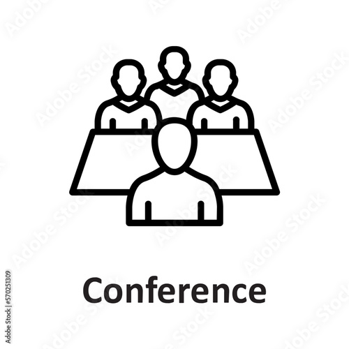 Conference, conversation Vector Icon