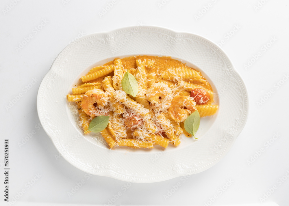 italian pasta with various sauces on a plate