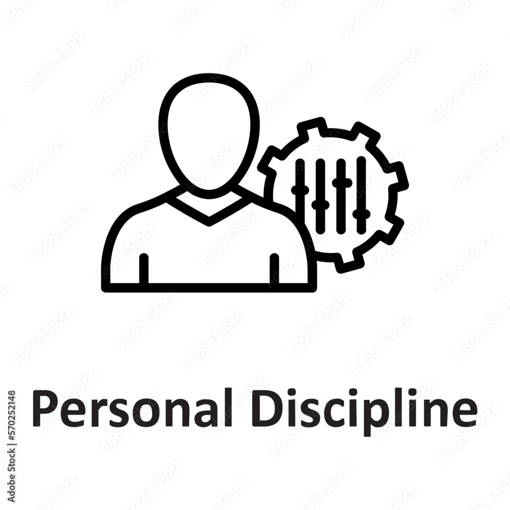 Awareness, personal discipline Vector Icon

