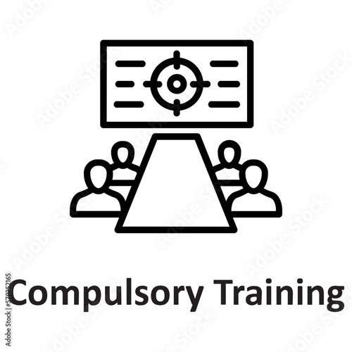 Business, compulsory training Vector Icon

