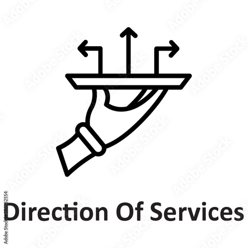 Business, direction of services Vector Icon

