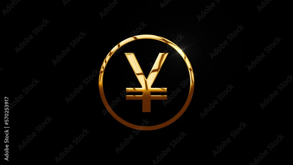 Animation video of the Japan's currency is the yen Animation video of the Japan's currency is the yen
