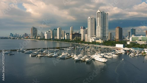 Aerial view of Manila the capital of the Philippines
