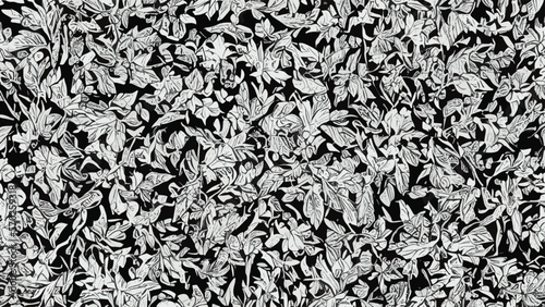 Stylish black and white abstract 1950s retro pattern for a chic background
