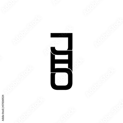jho lettering initial monogram logo design