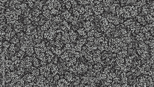 Stylish monochrome abstract 4 leaf clover wall background pattern with mix of abstract prints and tracery