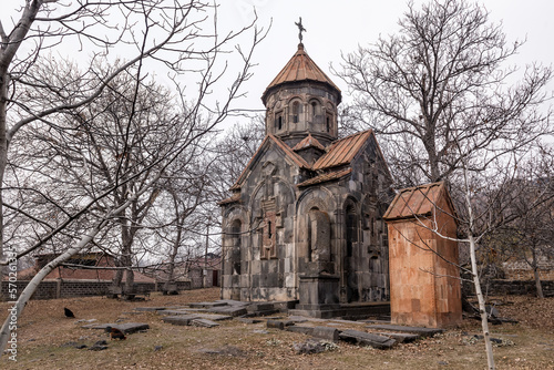 Old Mashtots Hayrapet church in the village of Garni, XII century. Yerevan. Armenia photo