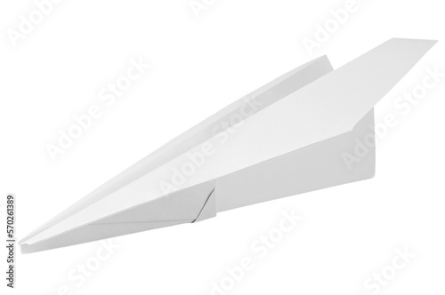 toy paper plane on white background