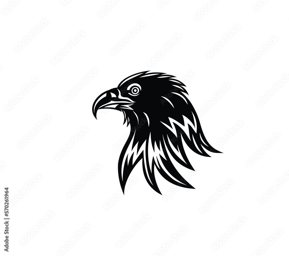 Fototapeta premium Eagle Face Logo,art vector design 
