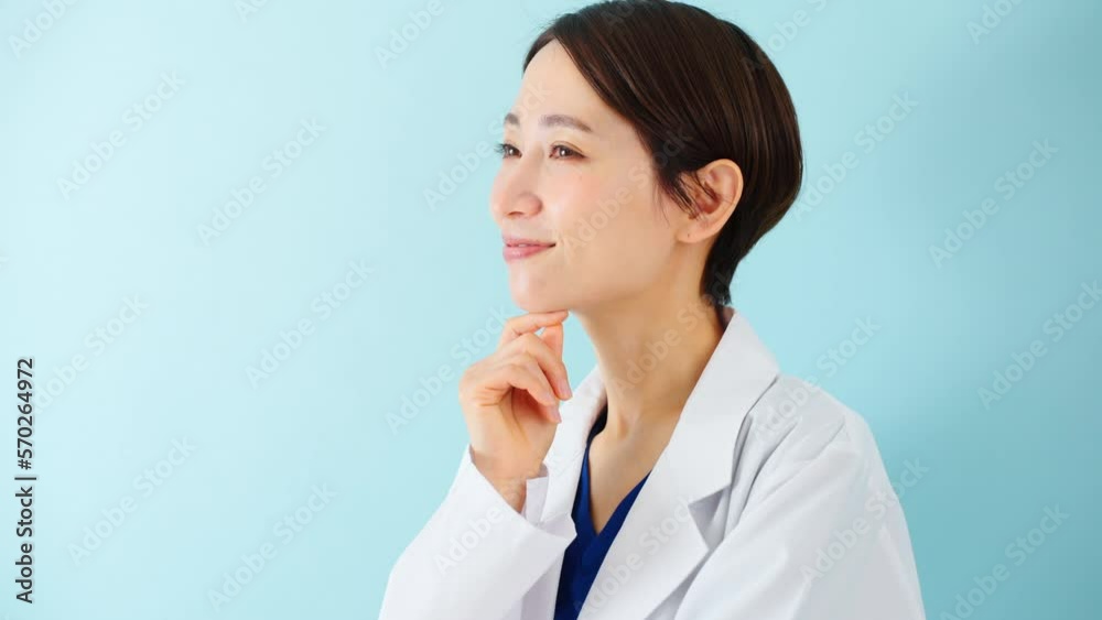 白衣を着ている若い女性 医療イメージ 白衣を着ている若い女性 医療イメージ
