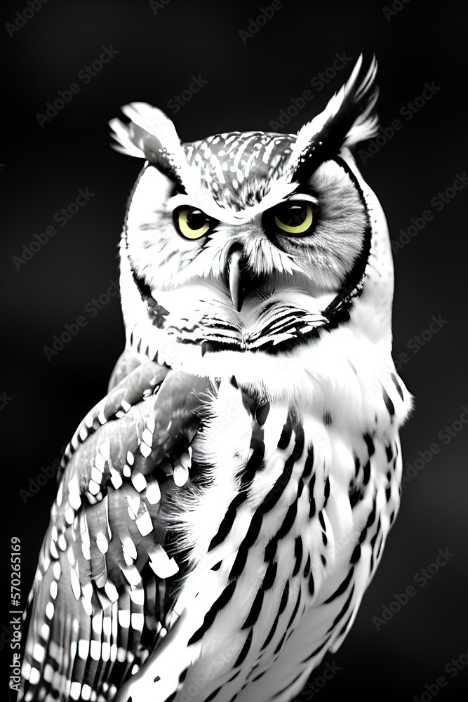 A portrait of an owl. Generative AI A portrait of an owl. Generative AI