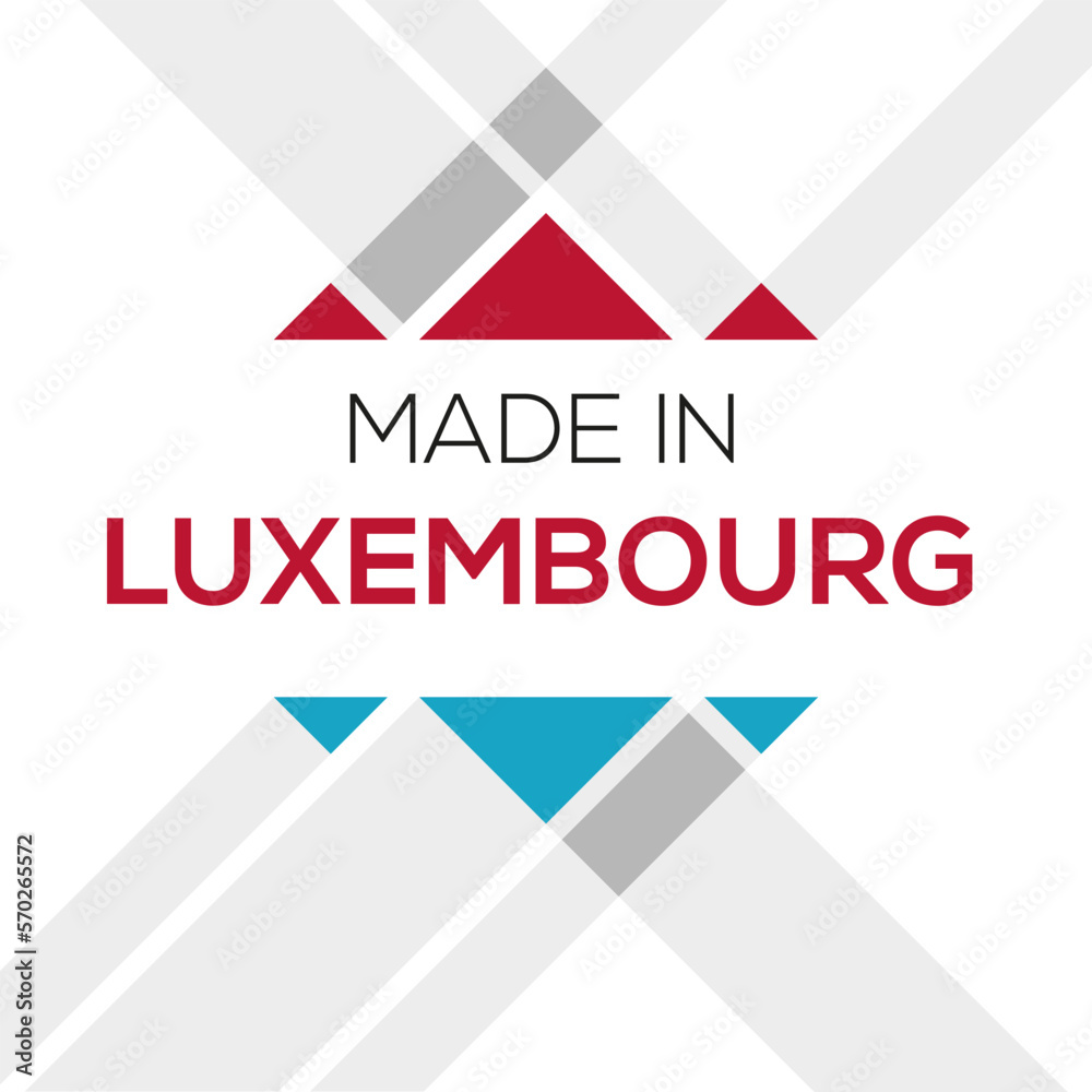 Made in Luxembourg, vector illustration.