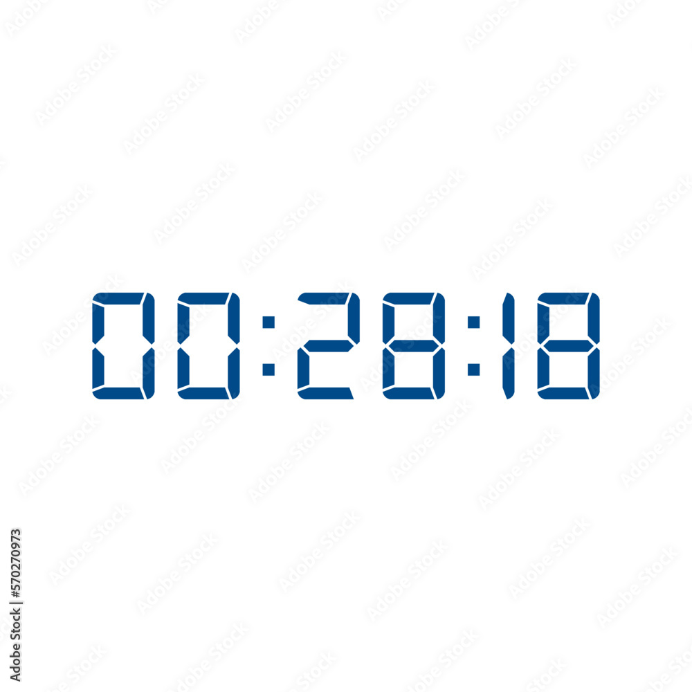 Digital clock icon vector design illustration. Digital clock icon vector design illustration.