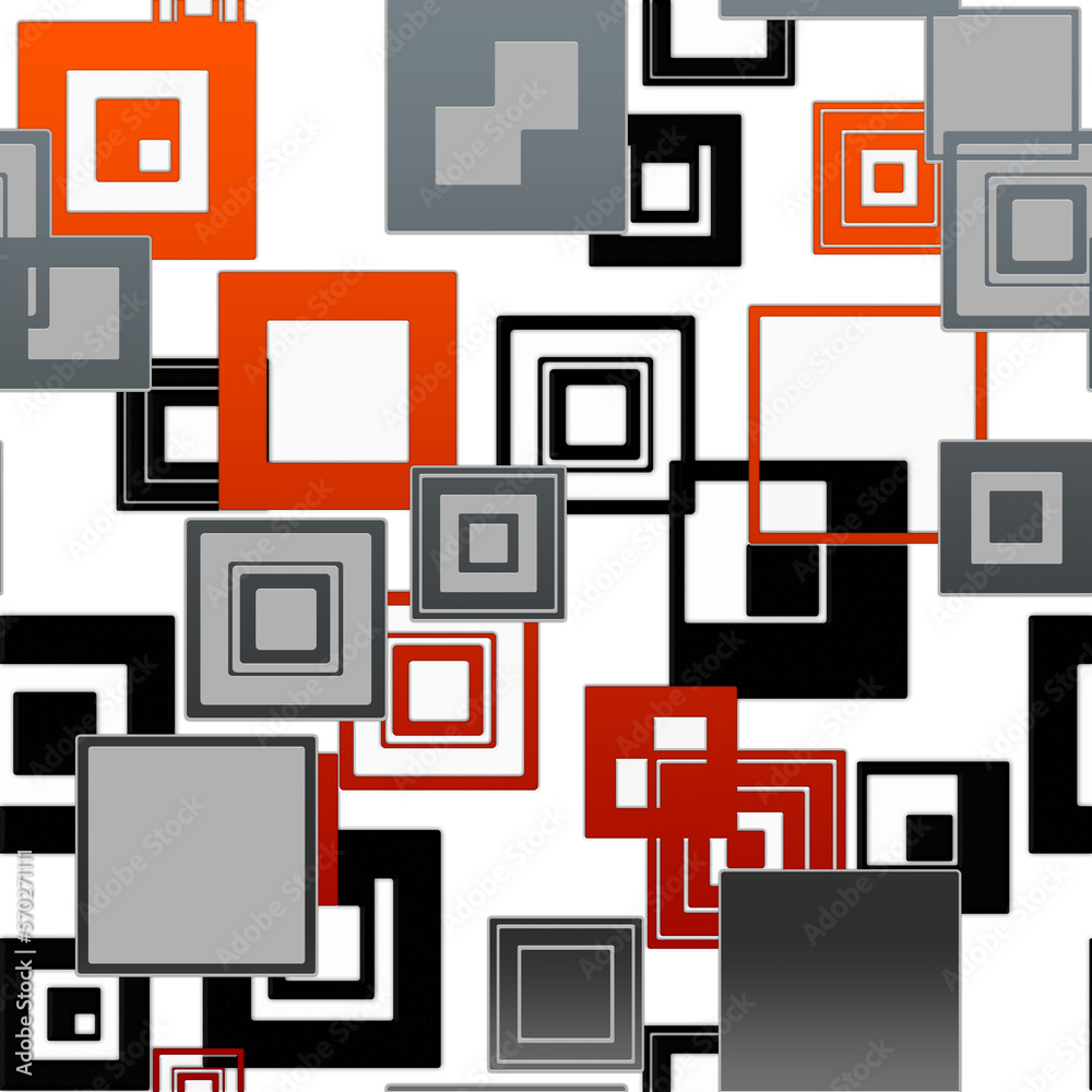 Seamless pattern of orange and black squares on a black background Seamless pattern of orange and black squares on a black background