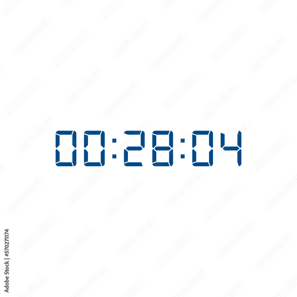 Digital clock icon vector design illustration. Digital clock icon vector design illustration.