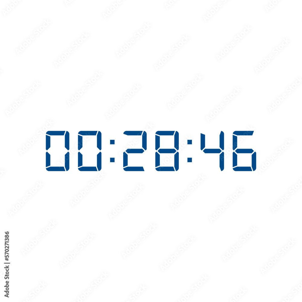 Digital clock icon vector design illustration. Digital clock icon vector design illustration.
