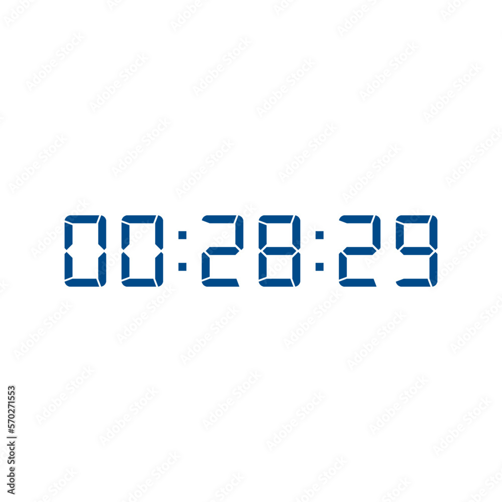 Digital clock icon vector design illustration. Digital clock icon vector design illustration.