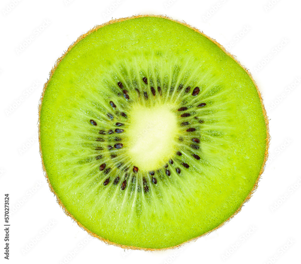 Fresh green kiwi fruit sliced isolated on white background Fresh green kiwi fruit sliced isolated on white background