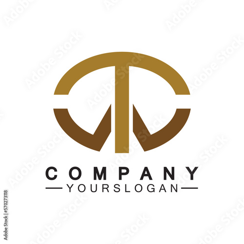 Initial letter wt logo or tw logo vector design template