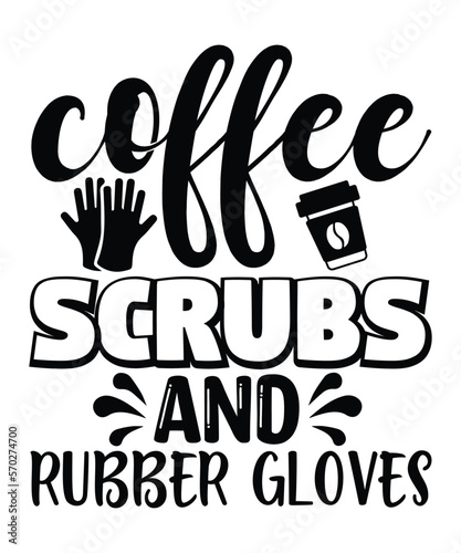 Coffee Scrubs And Rubber Gloves