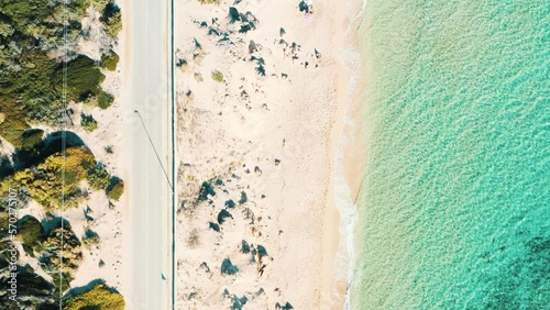 Salento, spiaggia piri piri ( acquadolce cirenaica ) con le dune e il mare turchese cristallino, campomarino di maruggio, italy photo