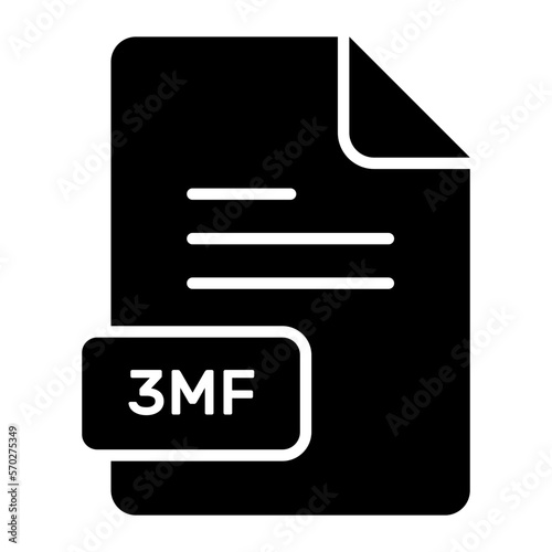 An amazing vector icon of 3MF file, editable design