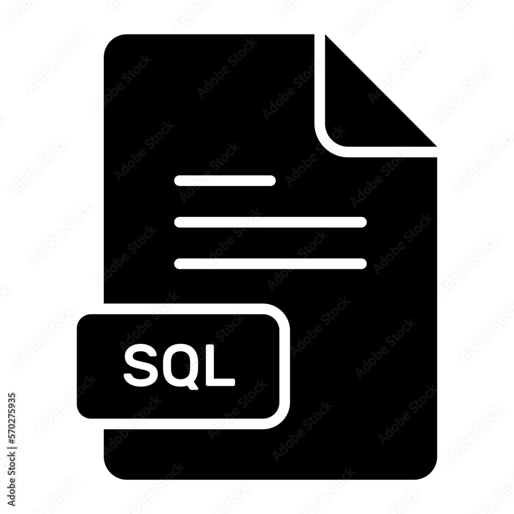 An amazing vector icon of SQL file, editable design An amazing vector icon of SQL file, editable design