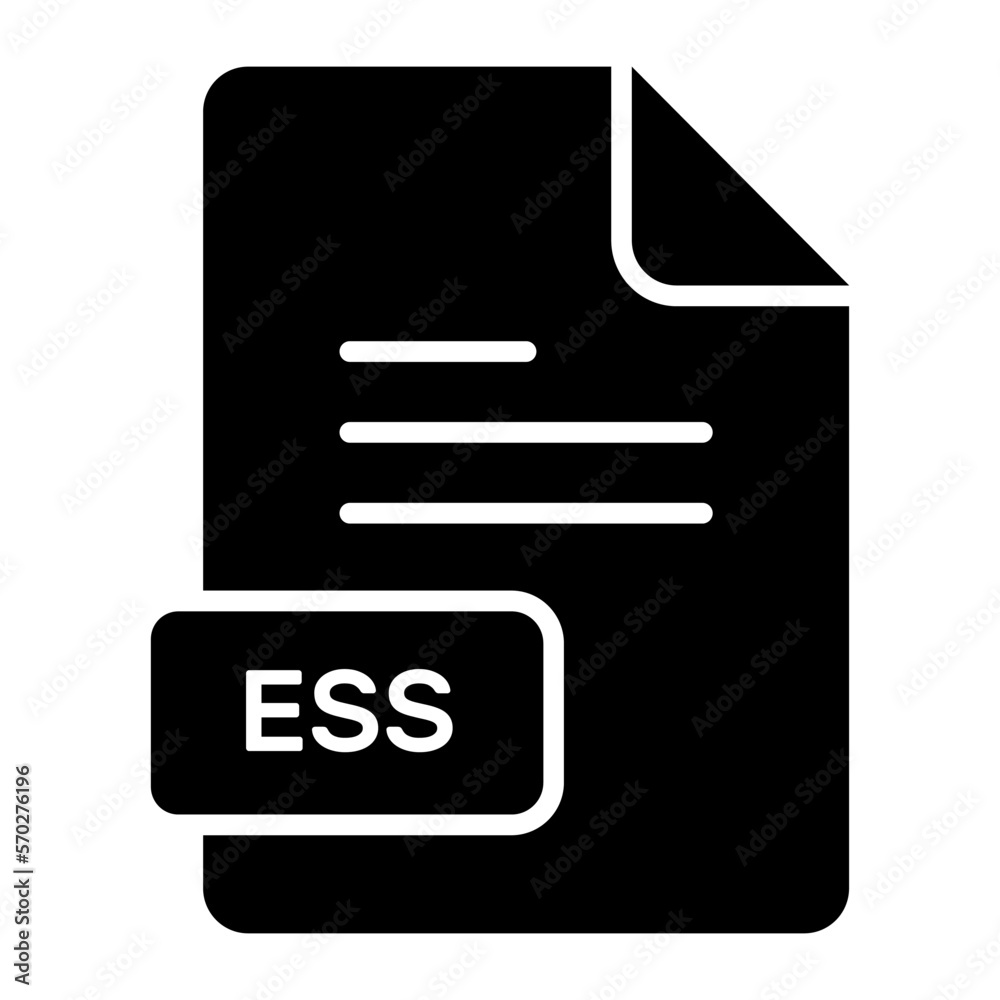 An amazing vector icon of ESS file, editable design An amazing vector icon of ESS file, editable design