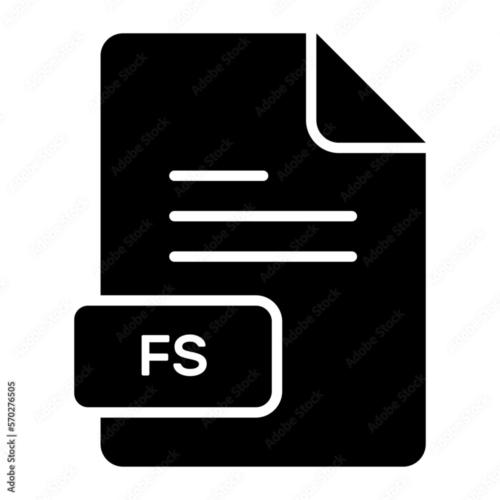 An amazing vector icon of FS file, editable design An amazing vector icon of FS file, editable design