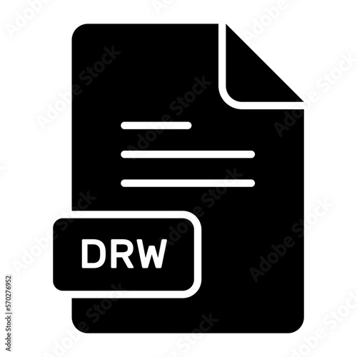 An amazing vector icon of DRW file, editable design