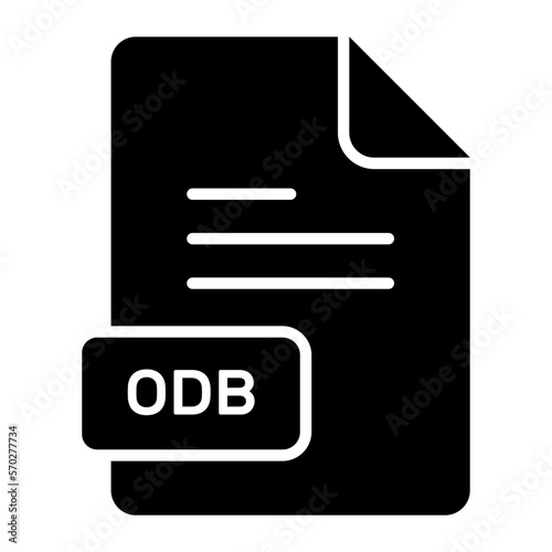 An amazing vector icon of ODB file, editable design