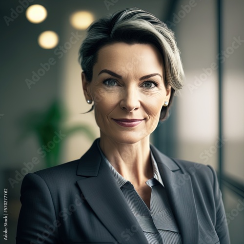 Professional Business Old Woman Entrepreneur.Generative AI