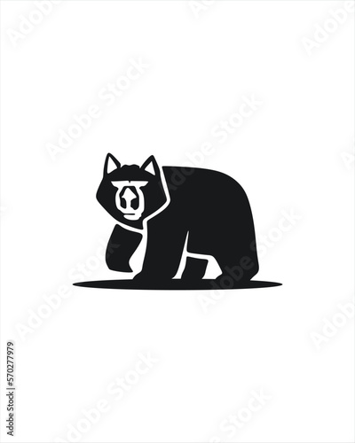 cartoon sun bear vector illustration design