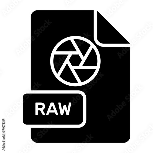 An amazing vector icon of RAW file, editable design