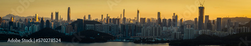 Aerial panorama view of landscape in shenzhen city  China