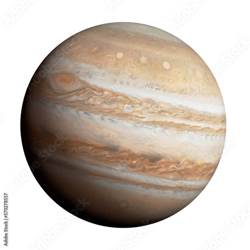 Fototapeta Naklejka Na Ścianę i Meble -  isolated realistic Jupiter illustration
