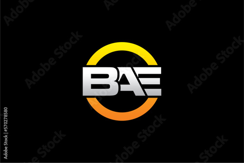 BAE creative letter logo design vector icon illustration photo