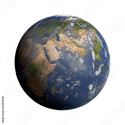 isolated realistic earth illustration