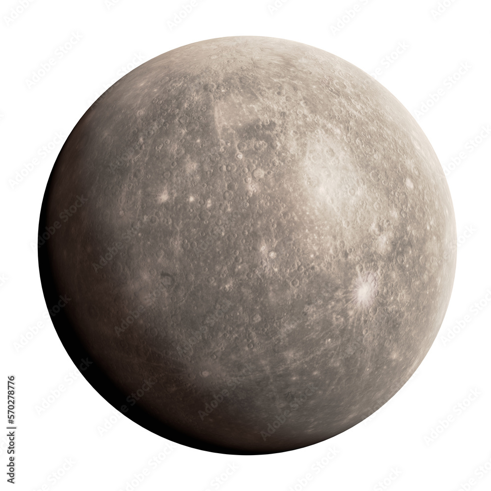isolated realistic Mercury illustration isolated realistic Mercury illustration