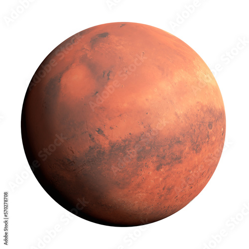 Fototapeta Naklejka Na Ścianę i Meble -  isolated realistic Mars illustration