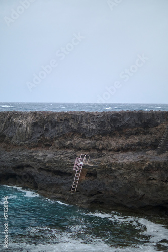 stairs to the ocean