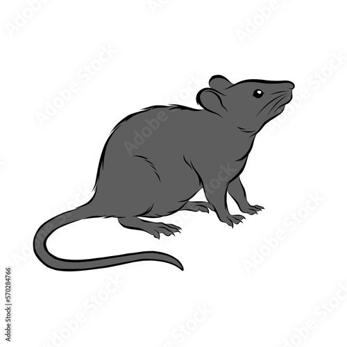 silhouette of a rat vector