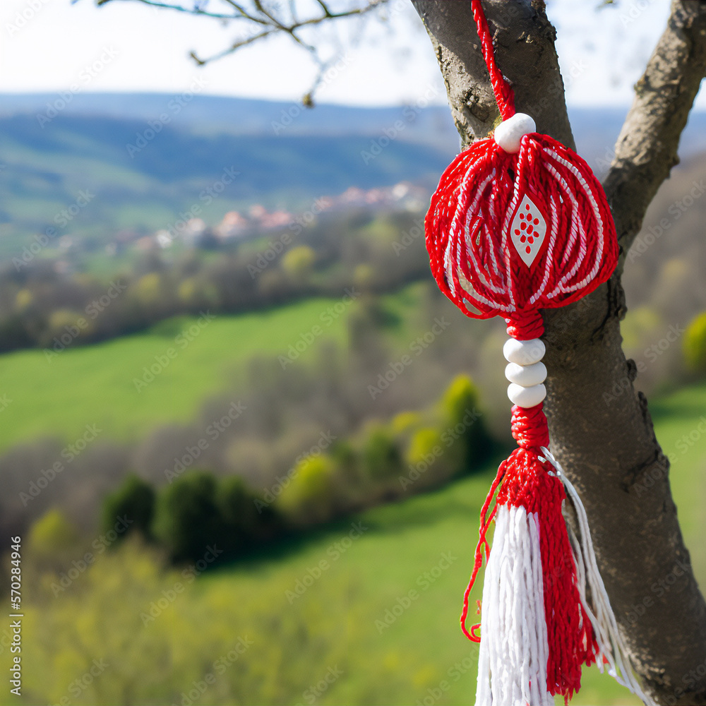 The symbol of spring white and red is a martisor in the form of a cross